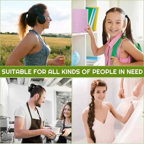 150 Pieces Black Hair Ties for Thick Curly Hair Bulk Hair Ties Ponytail Holders Hair Elastics Bands for Women or Men (4mm) thumbnail 6