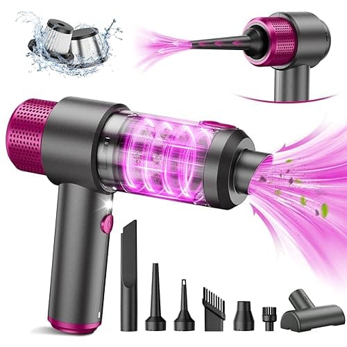 EYYA Handheld Car Vacuum Cleaner Cordless, 15000PA High Power Car Vacuum Cleaner & Air Duster, 4-in-1 Portable Mini Car Vacuum Cleaner with LED Light, Hand Held Vacuum Cleaner for Car Home Office - Image 1