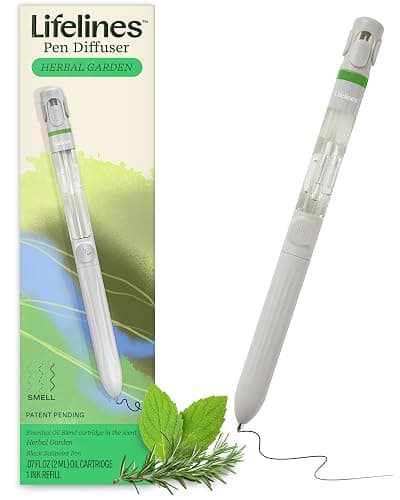Lifelines Pen Diffuser, Herbal Garden - 1mm Black Ballpoint Pen with Scented Essential Oil Blends – Aromatherapy Diffuser & Sensory Immersion Diffuse Aroma As You Write - Image 1