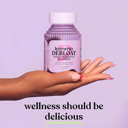 Lemme Debloat Digestive & Gut Health Gummies, 30-Day Supply | 2 Clinically Studied Probiotics & Prebiotic, Vegetarian, Gluten Free, Non GMO, BlackBerry Flavor thumbnail 9