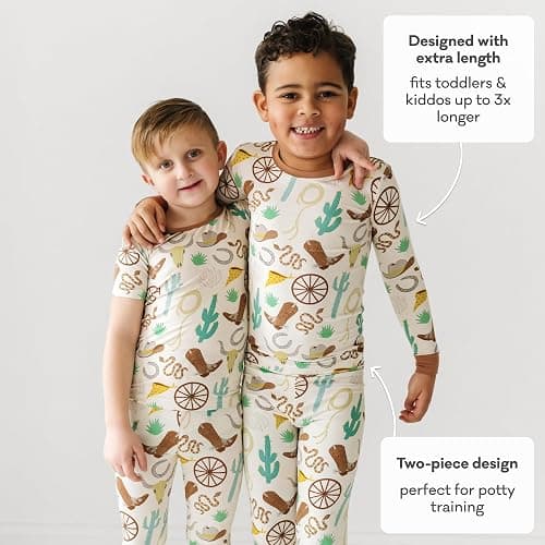 Little Sleepies Two-Piece Pajama Set for Boys & Girls, Soft Viscose from Bamboo Toddler Pajamas for Kids, Family Matching PJs thumbnail 6