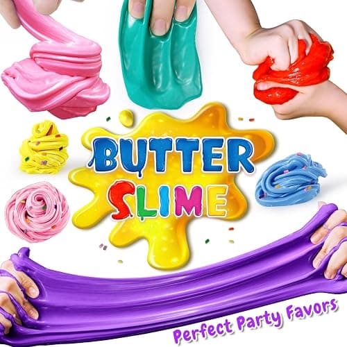 50 Pack Butter Slime Kit for Kids, Slime Toys for Boys & Girls, Scented DIY Slime Toy for Party Favor, Soft and Non-Sticky, Birthday Easter Gifts Prize for Girl Boys Kids 6 7 8 9 10 11 12 thumbnail 4
