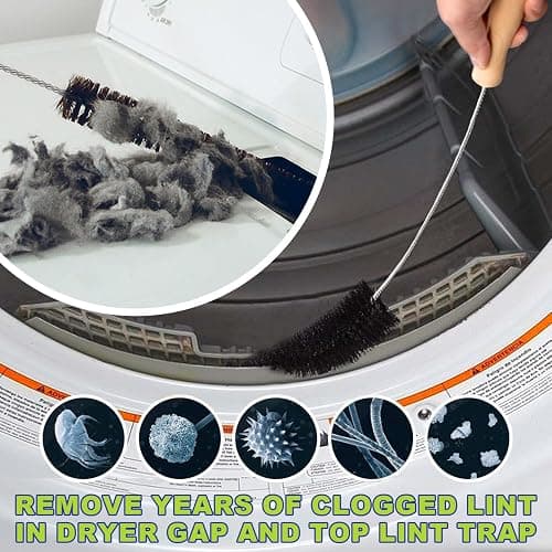 Sealegend Dryer Vent Cleaner Kit Dryer Lint Vac Attachment with Brush, Lint Remover, Dryer Vent Vacuum Hose Cleaning Tools, Blue thumbnail 5