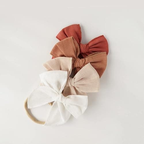 Niceye Baby Girl Bows and Headbands, Stretchy Nylon Hairbands Hair Bows for Newborns, Infants, Toddlers - Handmade Baby Hair Accessories for Girls thumbnail 7