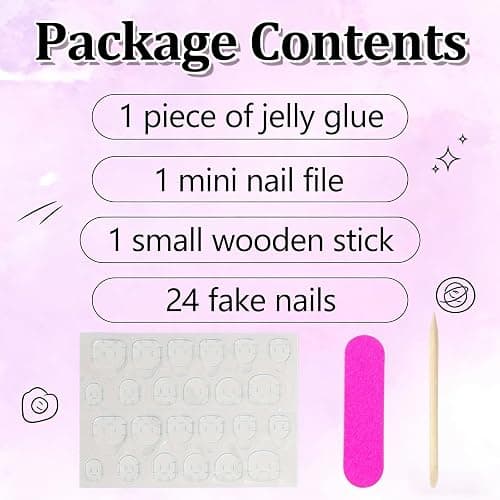 24Pcs Cute Almond Press on Nails Short Fake Nails with Flower Star Pattern Design Leopard French Tip Press on Nails Artificial Flower Nails Press ons Pink Full Cover Stick on Nail for Women thumbnail 6