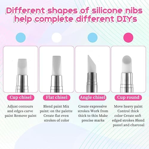3 Stück Nagel Pinsel Silikon Nagelbürst,Gel Schnitzen Pinsel,Nagelkunst Skulptur Stift,Doppel Köpfe DIY Maniküre Werkzeug,Strassstein Picker,Nageldesign Stifte für Gelnägel Nagelfolie Zeichnen thumbnail 3