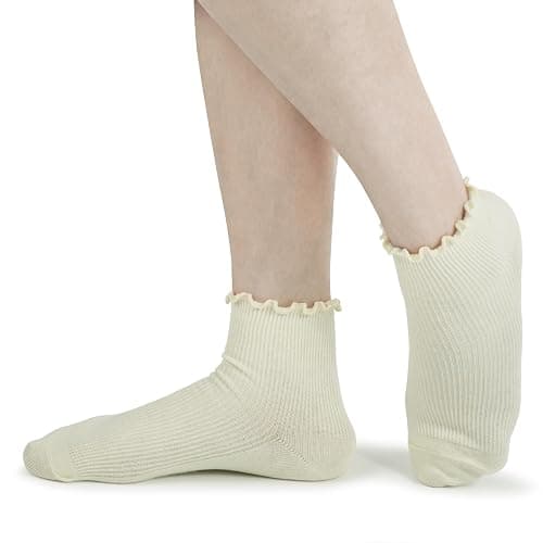 BomKinta Ankle Ruffle Socks Women Cute Crew Frilly Sock Low Cut Cotton Sock | Gifts, 6 Pairs thumbnail 2