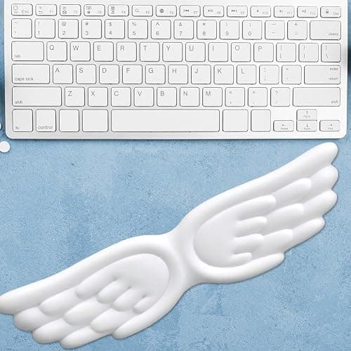 Keuyeo Keyboard Wrist Rest Angel Wings Keyboard Wrist Rest Easy Typing, Pain Relief for Computer and Laptop Home Office Gaming thumbnail 6