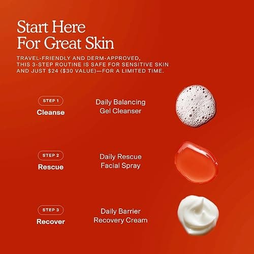 Tower 28 SOS Skincare Minis Travel Kit - Mini SOS Facial Spray, Barrier Recovery Face Cream, + Gel Cleanser - Facial Skin Care Products for Sensitive Skin - TSA Approved Travel + Gift Set (3 Count) thumbnail 5