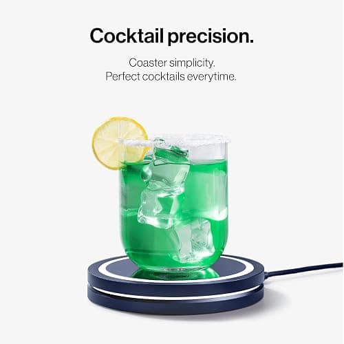 Barsys Smart Coaster 2.0 (Blue) – Portable Cocktail Maker & Drink Mixer | App-enabled drink mixer with LED pour guidance and 1,000+ cocktail recipes. Portable, pod-free design for home bartenders. thumbnail 2