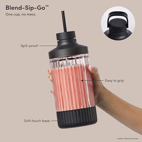 Beast Mega 1200 Plus | Premium Countertop Blender | Smoothies, Shakes, Sauces, Dips, Soups | Blends Ice and Frozen Fruit | XL Vessel | With Extra Vessels, Straw System | 1200W | (Cloud White, 120V) thumbnail 4