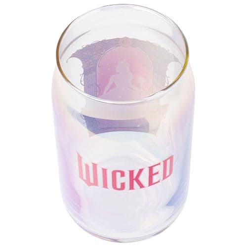 Silver Buffalo Wicked Featuring Elphaba and Glinda She's So Good and Don't Hide Your Magic 2 Pack Glass Jar Tumbler with Bamboo Lid and Glass Straw, 16 Ounces thumbnail 10