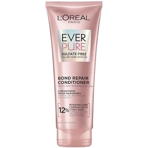 L'Oreal Paris Bonding Conditioner for Color Treated Hair, Strengthen and Repairs Weak Hair Bonds, Sulfate Free & Vegan Hair Care, EverPure, 6.8 Fl Oz - Image 1