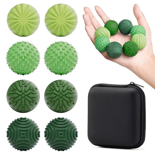 luckdoor Silicone Magnetic Balls Fidget Toys for Adults & Teens,8PCS Stress Relief Sensory Toys for Autism ADHD Anxiety,Fun Textures Gadgets,Office Desk Toy,Stocking Stuffers for Women Men Teen Gifts - Image 1
