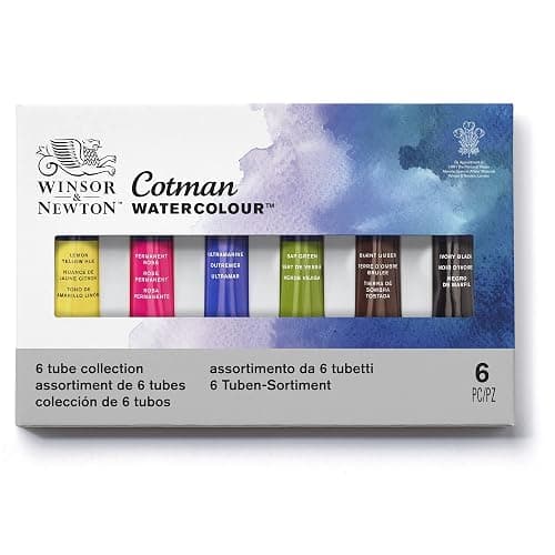 Winsor & Newton Cotman Watercolor Paint Set, 6 Colors, 8ml (0.27-oz) Tubes thumbnail 4