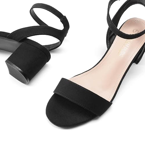 DREAM PAIRS Women's Open Toe Ankle Strap Low Block Chunky Heels Sandals Party Dress Pumps Shoes | Chunky Heels, Party Dress, Open Toe, Ankle Strap, Low Block, Shoes thumbnail 7