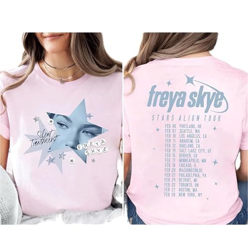 Fre-ya Sk-ye Stars Alig-n Tour Selfie Star T-Shirt, Front and Back Sweatshirt Concert Merch, Handmade Memorabilia Best Friend Matching Shirt Multicolor Women Youth Kids thumbnail 4