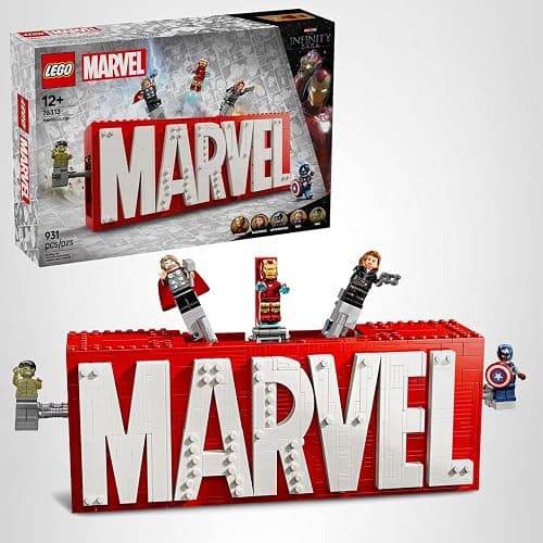 LEGO Marvel: Marvel Logo & Minifigures Building Toy - Marvel Collectible Set for Kids, Boys and Girls, Ages 12+ - Model Kit with 5 Minifigures - Gift Idea for Birthday - 76313 thumbnail 7