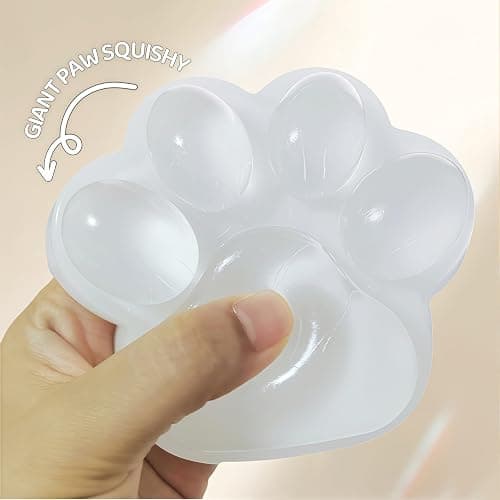 Big Taba Squishy Paw Valentines Day Gift Squishy Toys Cute Mochi Cat Paw Squishies Fufu Squishy Fidget Toys Squishies for Stress Relief Jelly Sticky Sensory Toys Relaxation Gifts for Adults Kids 2pcs thumbnail 3