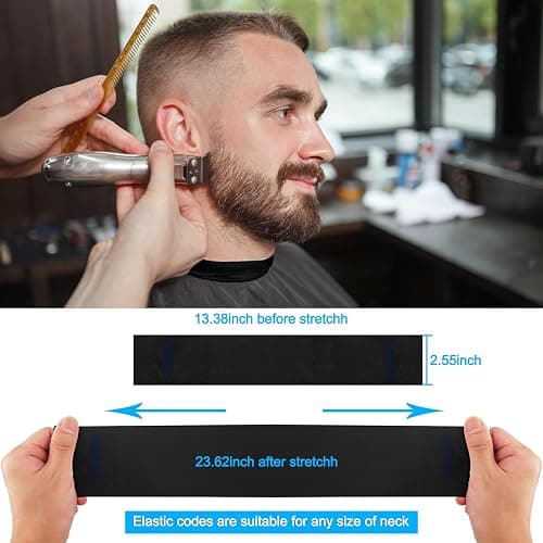 NICEMOVIC 5 Rolls Disposable Barber Paper Neck Strips Barber Accessories, Professional Barber Supplies Stretchy Paper Neck Strips for Salon Haircut Styling-Black thumbnail 4