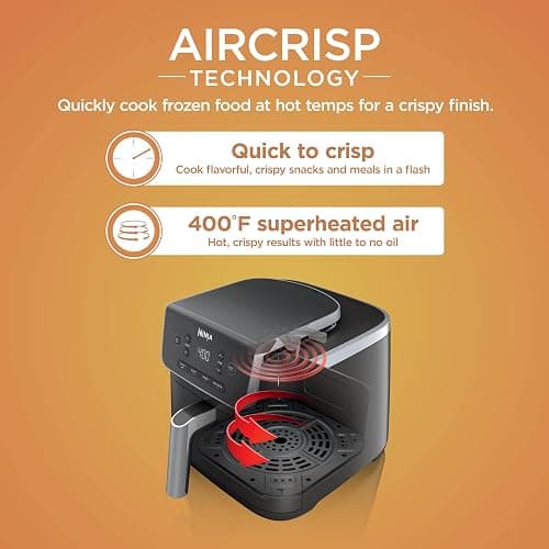 Ninja Air Fryer Pro 4in1, 5 QT (4.7 L) Capacity, Fry, Roast, Bake, Reheat, Dehydrate, Crisp Technology, Nonstick Basket & Crisper Plate, Grey, AF141C (Canadian Version) - 4 in 1 thumbnail 4