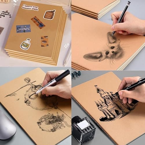 Zegrox 32 Pack A5 ruled Notebook Journals for travelers,students and office,Writing diary Subject Notebooks, Lined thick paper,60Pages, 30 Sheets,8.3x5.5inch thumbnail 4