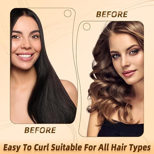 Overnight Heatless Hair Curler Blowout Rods Jumbo, Flexi Rods for Soft Heatless Curls, No Heat Overnight Sleeping Curls Styling Tools 3pcs Khaki thumbnail 5
