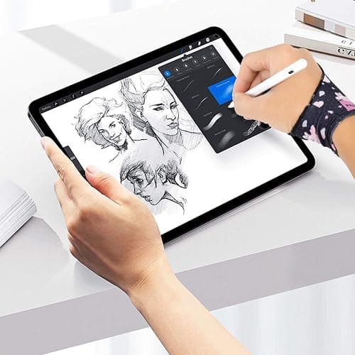 Artist Drawing Glove for Graphic Drawing Tablet, Fits Left and Right Hand | Two Fingers Digital Art Glove for Drawing Tablet, iPad, Monitor Painting, Paper Sketching(BlackPink, Size M, 3.2x8.4inch) thumbnail 3