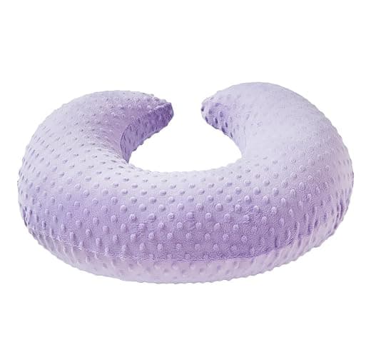DONOMILO Nursing Pillow and Positioner Breastfeeding and Bottle Feeding | Propping Baby, Tummy Time, Sitting Support for Baby Boy and Baby Girl, with Removable Dots Cover (Lavender) thumbnail 6