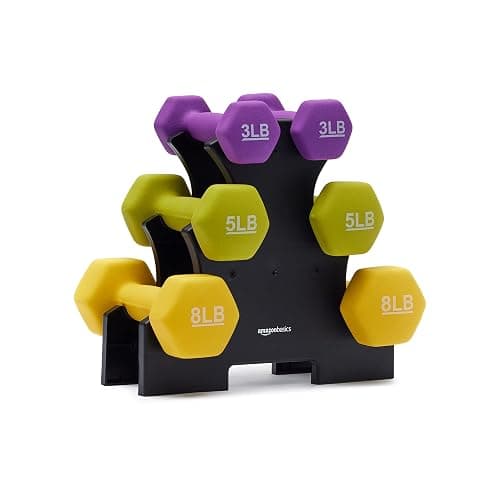 Amazon Basics Neoprene Dumbbell Hand Weights for Exercise and Muscle Toning thumbnail 5