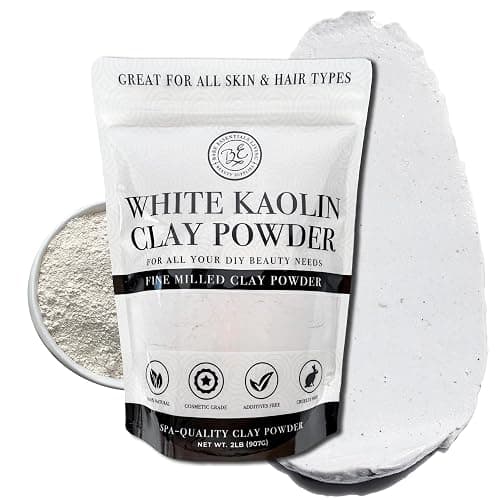 Bare Essentials Living - White Kaolin Clay Powder (2 lb) 100% Natural White Powdered Clay for Seed Bombs, White Clay Mask, DIY Spa, Soap, Bath Bomb, Deodorant, Can be Used as Kaolin Clay for Gardening - Image 1