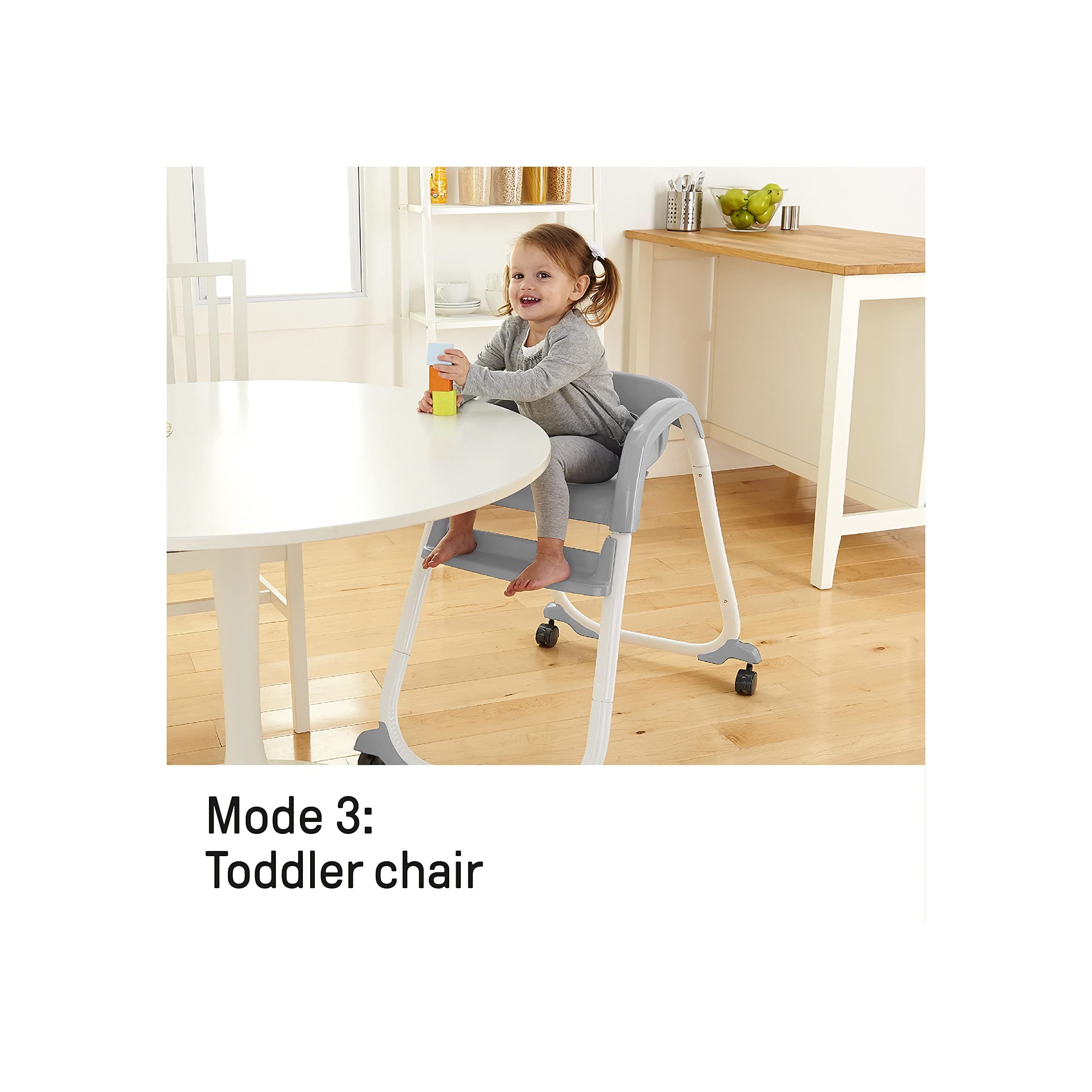 Ingenuity SmartClean Trio Elite 3-in-1 Convertible Baby High Chair, Toddler Chair, and Dining Booster Seat - Slate - Trio Elite Slate thumbnail 6