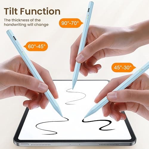 Hastraith Stylus Pen for iPad 2018-2026,13Min Fast Charge Apple iPad Pencil | Tilt Sensitivity & Palm Rejection for iPad 11/10/9/8/7/6th Gen, Air 5/4/3/M4/M3/M2, Pro 13"/12.9"/11"/M4, Mini 7/6/5th, Blue thumbnail 7