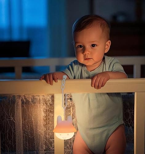Baby Night Light for Car Seat- Dimming Function 9 Colors Changing Eye Caring Portable Rechargeable & Timing Bedside Lamp Light Up Toddler Bed Room Travel Essentials Squishy Silicone Infant BPA Free thumbnail 4