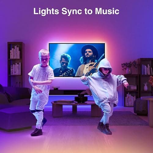 GHome Smart SL1 TV LED Backlight, Smart WiFi Strip Light Compatible with Alexa and Google Home, App Control, Music Sync 16 Million Rgb Red Green Blue 9.2Ft ST1-B thumbnail 6