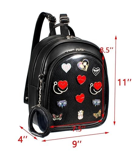 CHERRY SAUCE Kawaii Backpack PU Leather Ita Bag Aesthetic Cute Purse Pin Display thumbnail 2