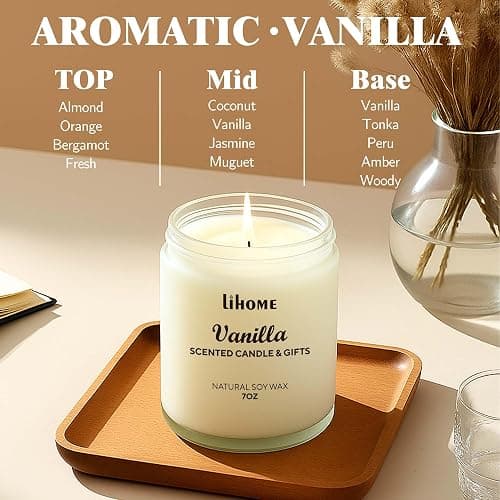 Candles Gifts for Women - Scented Candles, Natural Soy Wax Candles for Home Scented Perfect for Christmas, Birthday, Mother's Day, Vanilla Candle thumbnail 2