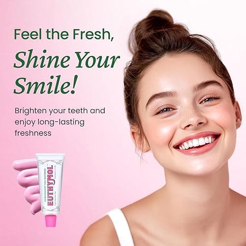 EUTHYMOL Whitening Toothpaste (3.7fl oz) - Stain Removal in 2 Weeks, Long-Lasting Freshness for Sensitive Gum & Teeth. Bad Breath, Cavity Prevention. Recyclable Aluminum Tube - Pack of 1 thumbnail 3