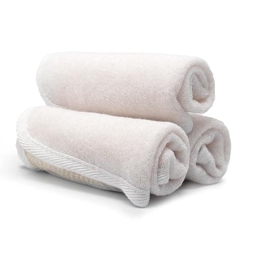 PARADISO Evriholder Soft-Weave Exfoliating Wash Cloths Dual-Textured for Face and Body, Pack of 3, White - Image 1
