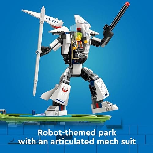 LEGO City Robot World Roller Coaster Building Set - Kids Engineering Toy with Posable Mech Suit for Boys & Girls, Ages 8+ - Gift Ideas for Christmas - 60421 thumbnail 4