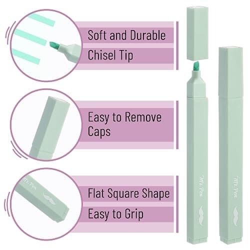 Mr. Pen- Aesthetic Highlighters No Bleed, 8 Pack, Pastel Colors, Chisel Tip | Cute Highlighters Assorted Colors for Journaling, Highlighting, Underlining, Fast Dry, Back to School Supplies thumbnail 3