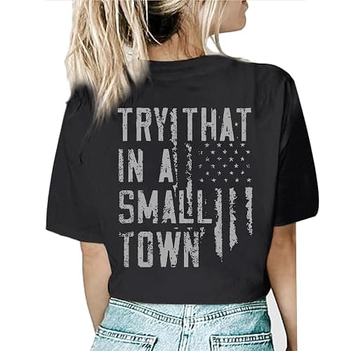 Pairxily Womens Oversized Graphic Country Concert Tees Vintage Cowgirl Western Shirts Rock Band T Shirts Cotton Loose Fit thumbnail 3