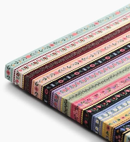 RIFLE PAPER CO. Gemma Softcover Journal 150 Lined Pages, 8.5" L x 6.25" W, Linen Textured Paper-Wrapped Hardboard Cover, Includes Grosgrain Ribbon Bookmark thumbnail 5