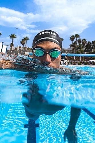 ARENA Unisex Python Racing Swim Goggles for Men and Women Anti-Fog No Leak Max Comfort Dual Strap, Mirror/Non-Mirror Lens thumbnail 8