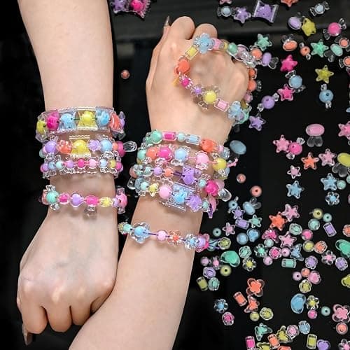 200g+ Candy Bulk Assorted Cute Kandi Beads for Jewelry Making, Bracelet Making Kit, Craft Supplies Charm Beads(Mixed II) thumbnail 5