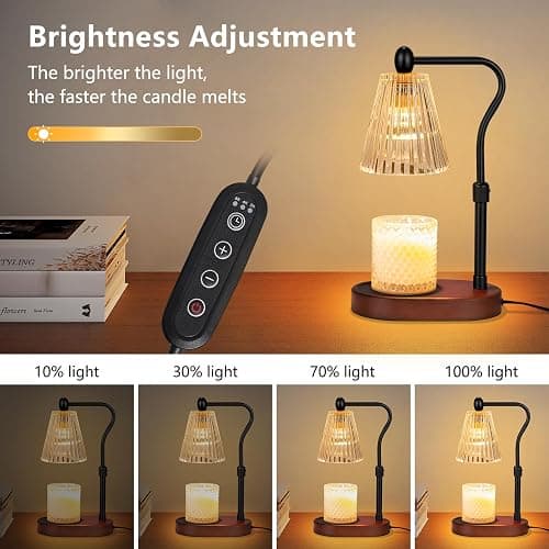 Engpure Candle Warmer Lamp with Dimmer, Candle Warmer with Timer Adjustable Height for Scented Wax Jar Candles, Gifts for Women Mom New Home Decor, for Women Mothers Day thumbnail 3