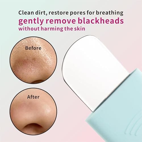 REVEX Silicone Nose Blackhead Remover Tool Set,Blackhead Scraper Tool,2Pcs Pore Cleaning Brush, Face Scrubber Skin Spatula, Pore Scrubber for Deep Cleansing,Face Exfoliator Scrubber for Women Men thumbnail 6