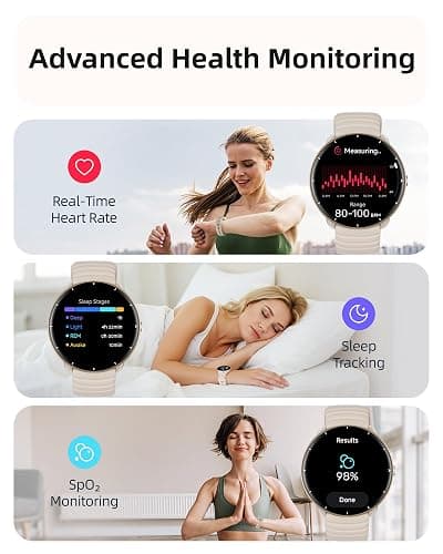 Parsonver Swimming Smart Watch, 5ATM Waterproof for Pool & Open Water, Built-in GPS & Compass, AMOLED Fitness Tracker with 100+ Sports Modes, Heart Rate & Sleep Monitor, AI Swim Analysis, French Grey thumbnail 6