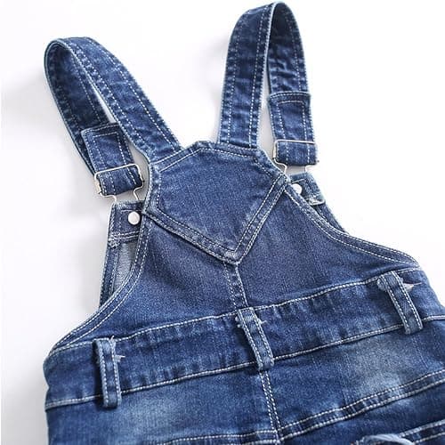 KIDSCOOL SPACE Baby Girl Boy Jean Overalls,Little Kid Bib Pocket Denim Workwear thumbnail 4