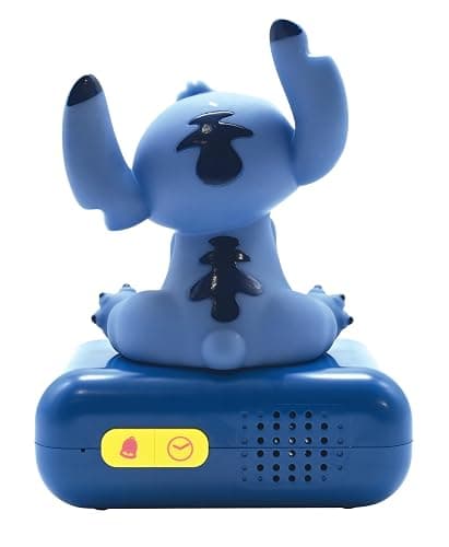 LEXiBOOK, Disney Stitch, Stitch Nightlight Alarm Clock, Sounds and Melodies, LCD Backlit Screen, Luminous, Snooze, Blue, RL800D thumbnail 3